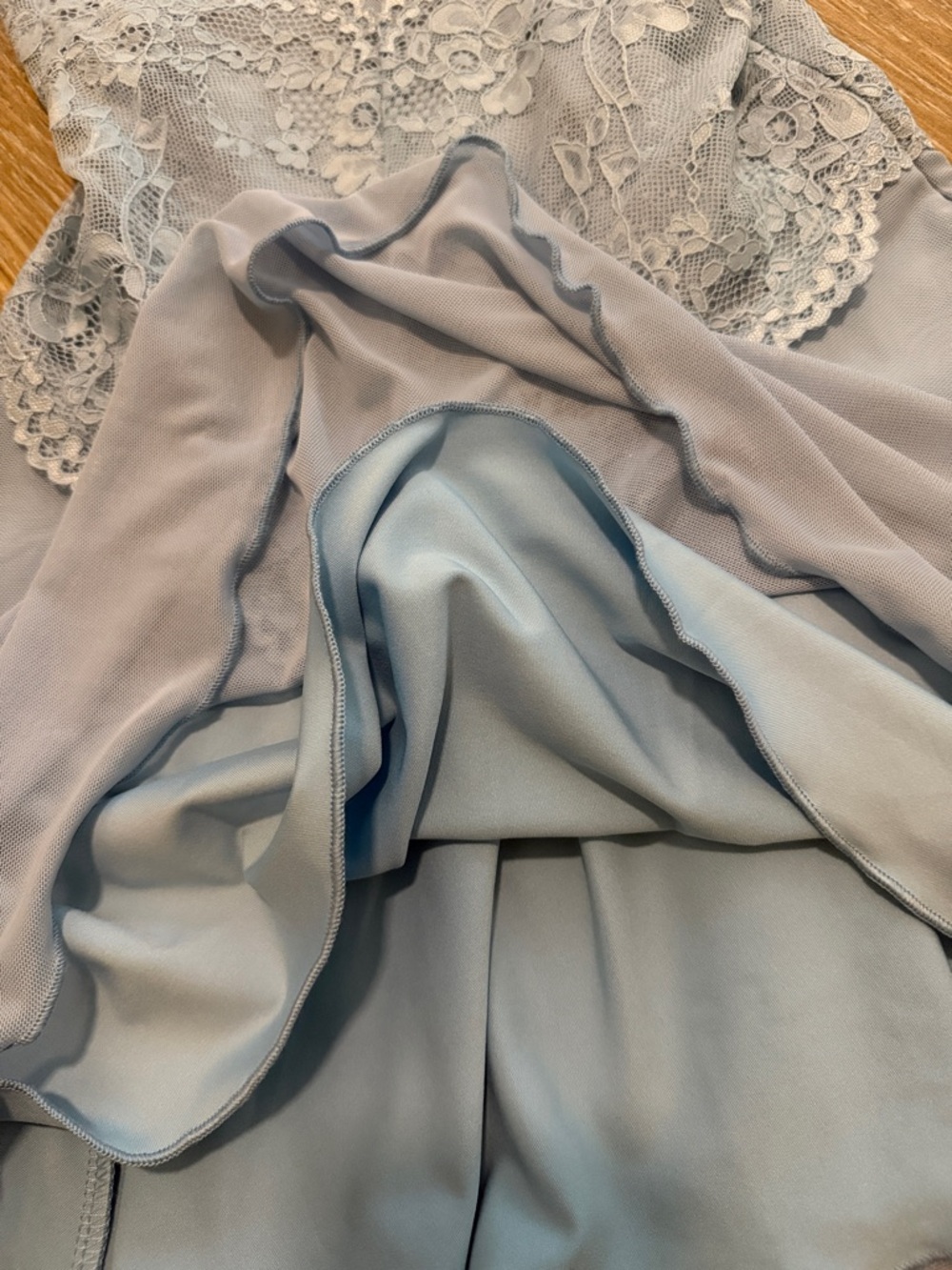 Edikted Cosmic Lacey Cupped Mini Dress in Light Blue NWT Size S - Picture 8 of 10